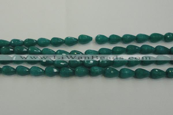 CCN3010 15.5 inches 10*15mm faceted teardrop candy jade beads