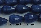 CCN3014 15.5 inches 10*15mm faceted teardrop candy jade beads