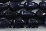 CCN3015 15.5 inches 10*15mm faceted teardrop candy jade beads