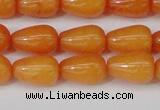 CCN3750 15.5 inches 8*12mm teardrop candy jade beads wholesale