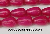 CCN3752 15.5 inches 8*12mm teardrop candy jade beads wholesale