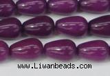 CCN3755 15.5 inches 8*12mm teardrop candy jade beads wholesale