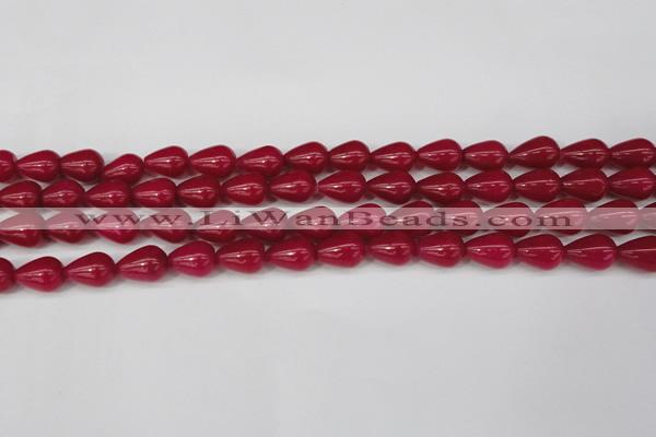 CCN3763 15.5 inches 10*14mm teardrop candy jade beads wholesale