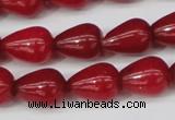 CCN3764 15.5 inches 10*14mm teardrop candy jade beads wholesale