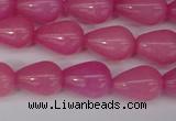 CCN3765 15.5 inches 10*14mm teardrop candy jade beads wholesale