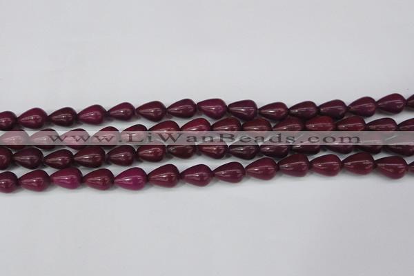 CCN3768 15.5 inches 10*14mm teardrop candy jade beads wholesale