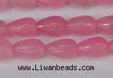 CCN3776 15.5 inches 8*12mm faceted teardrop candy jade beads