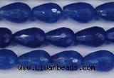 CCN3783 15.5 inches 8*12mm faceted teardrop candy jade beads