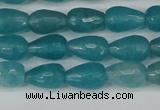 CCN3785 15.5 inches 8*12mm faceted teardrop candy jade beads