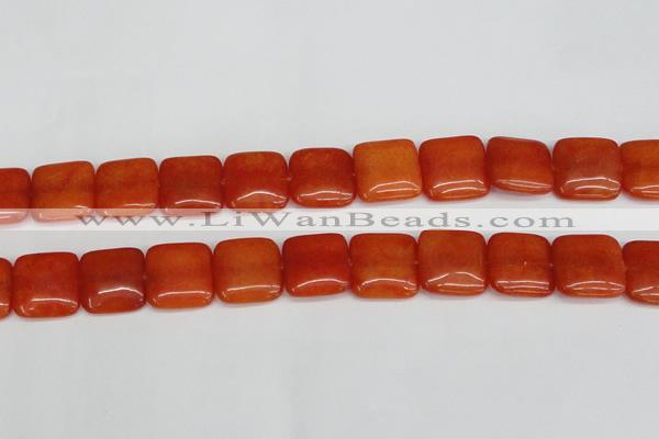 CCN3801 15.5 inches 20*20mm square candy jade beads wholesale