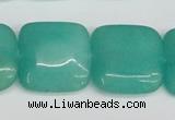 CCN3807 15.5 inches 20*20mm square candy jade beads wholesale