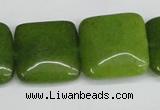 CCN3808 15.5 inches 20*20mm square candy jade beads wholesale