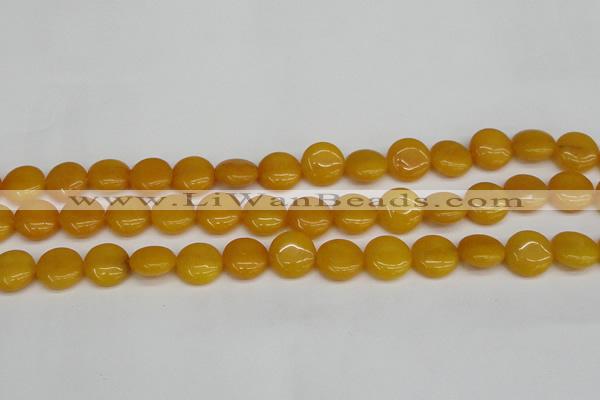 CCN3815 15.5 inches 14mm flat round candy jade beads wholesale