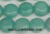 CCN3822 15.5 inches 14mm flat round candy jade beads wholesale