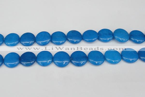 CCN3832 15.5 inches 20mm flat round candy jade beads wholesale