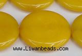 CCN3850 15.5 inches 35mm flat round candy jade beads wholesale