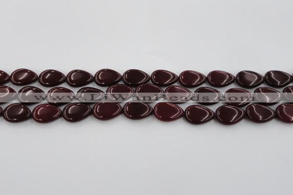 CCN3865 15.5 inches 13*18mm flat teardrop candy jade beads