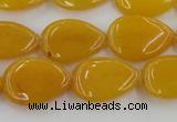 CCN3867 15.5 inches 13*18mm flat teardrop candy jade beads