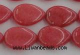 CCN3876 15.5 inches 15*20mm flat teardrop candy jade beads