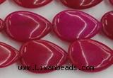 CCN3877 15.5 inches 15*20mm flat teardrop candy jade beads