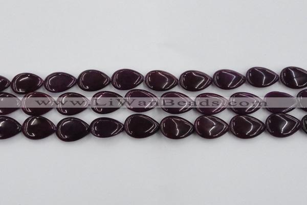 CCN3881 15.5 inches 15*20mm flat teardrop candy jade beads