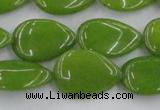 CCN3883 15.5 inches 15*20mm flat teardrop candy jade beads