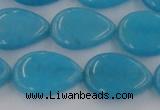 CCN3886 15.5 inches 15*20mm flat teardrop candy jade beads