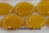 CCN3897 15.5 inches 18*25mm flat teardrop candy jade beads