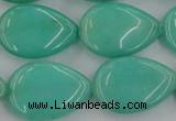 CCN3900 15.5 inches 18*25mm flat teardrop candy jade beads