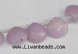 CCN3910 Top-drilled 13*13mm briolette candy jade beads wholesale