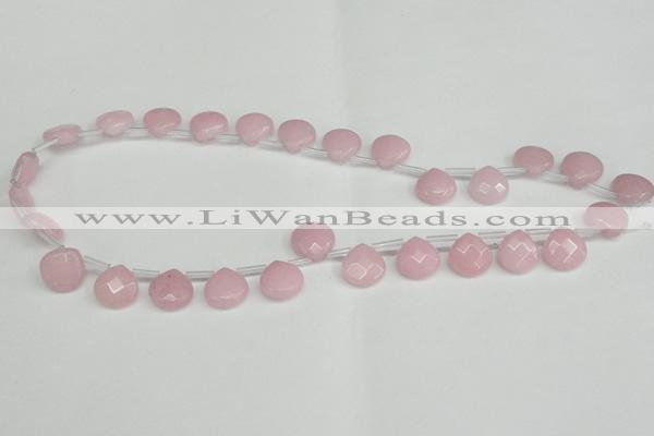 CCN3911 Top-drilled 13*13mm briolette candy jade beads wholesale