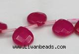 CCN3916 Top-drilled 13*13mm briolette candy jade beads wholesale