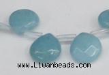 CCN3919 Top-drilled 13*13mm briolette candy jade beads wholesale