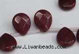 CCN3931 Top-drilled 12*15mm briolette candy jade beads wholesale