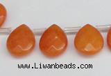 CCN3932 Top-drilled 12*15mm briolette candy jade beads wholesale