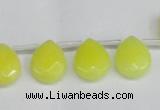 CCN3933 Top-drilled 12*15mm briolette candy jade beads wholesale