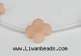 CCN3945 15.5 inches 15mm carved flower candy jade beads wholesale