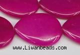 CCN3973 15.5 inches 30*40mm flat teardrop candy jade beads