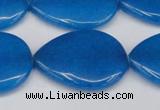 CCN3977 15.5 inches 30*40mm flat teardrop candy jade beads