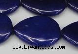 CCN3978 15.5 inches 30*40mm flat teardrop candy jade beads