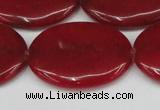 CCN3989 15.5 inches 30*40mm oval candy jade beads wholesale