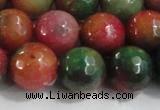 CCN4005 15 inches 14mm faceted round candy jade beads wholesale