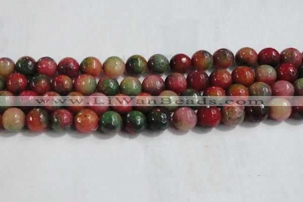 CCN4005 15 inches 16mm faceted round candy jade beads wholesale