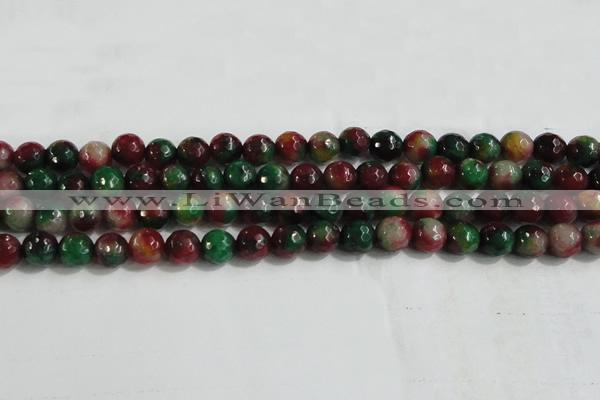 CCN4011 15 inches 8mm faceted round candy jade beads wholesale