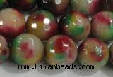 CCN4014 15 inches 14mm faceted round candy jade beads wholesale