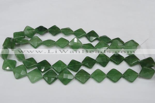 CCN404 15.5 inches 15*15mm faceted diamond candy jade beads