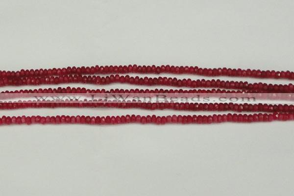 CCN4102 15.5 inches 2*4mm faceted rondelle candy jade beads