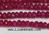 CCN4124 15.5 inches 4*6mm faceted rondelle candy jade beads