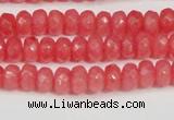 CCN4125 15.5 inches 4*6mm faceted rondelle candy jade beads