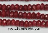 CCN4127 15.5 inches 4*6mm faceted rondelle candy jade beads